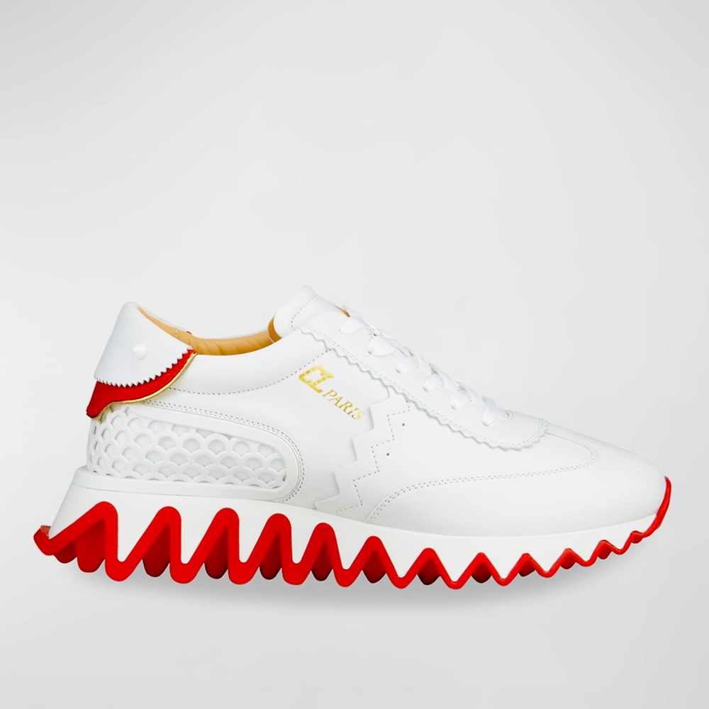CHRISTIAN LOUBOUTIN Loubishark Donna Red Sole Runner Sneakers